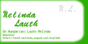 melinda lauth business card